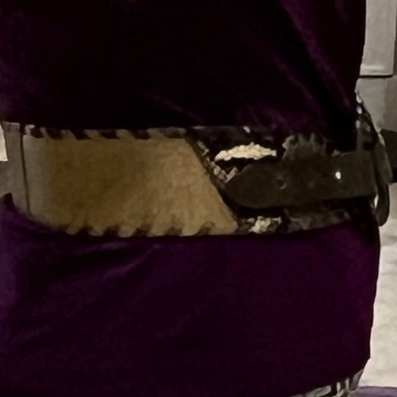 St. Emile Exotic Snakeskin Belt - Picture 3 of 7